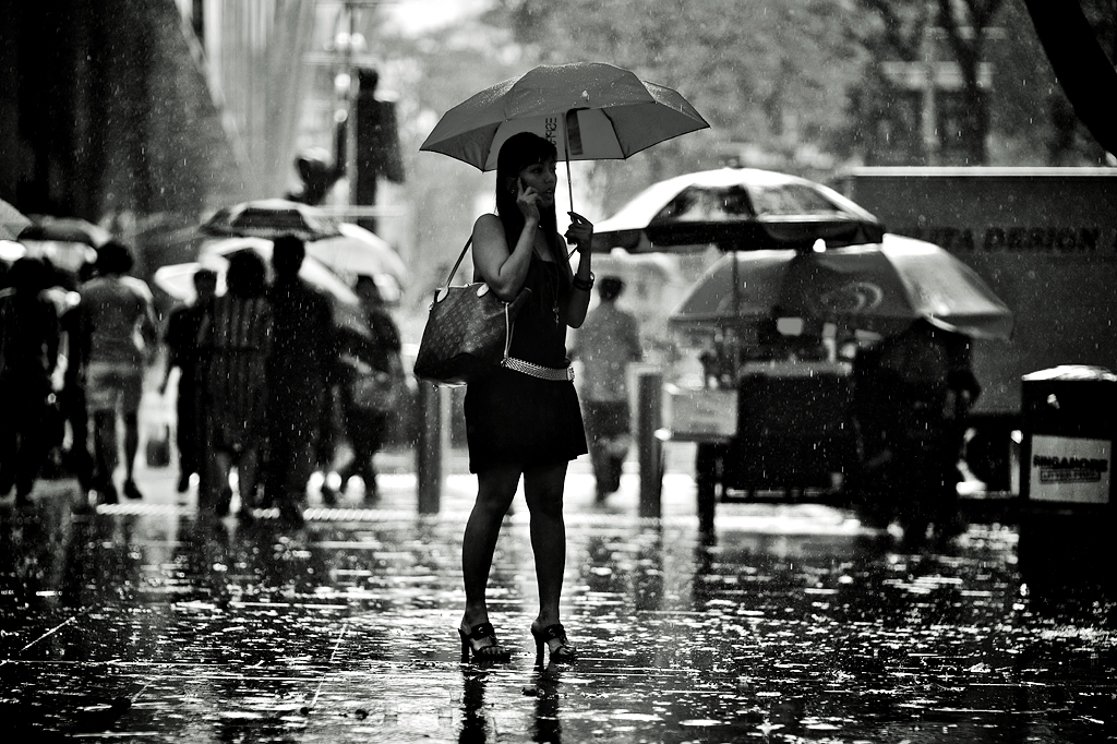 Beautiful Rain Photography A Beautiful women in the Rain