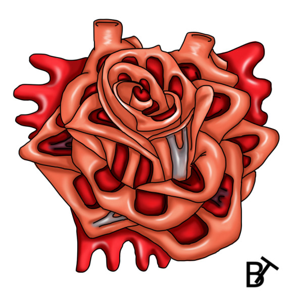 Heart Rose Tattoo Design