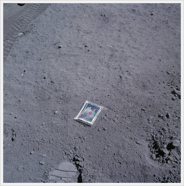 A vac sealed sachet of one of the astronauts children during Apollo 11