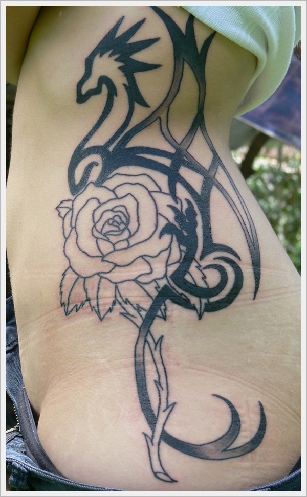 Dragon Rose Tattoo, Inked