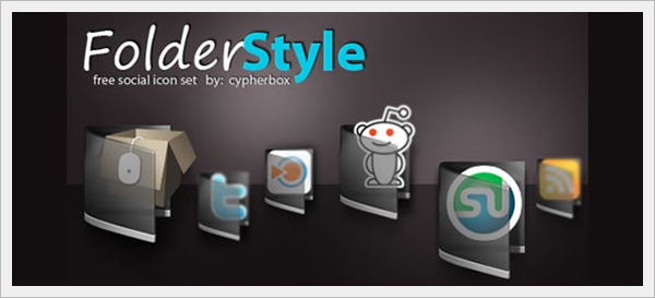 Folder Style Icon Set