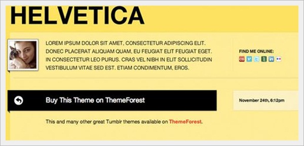 Helvetica Tumblr Theme