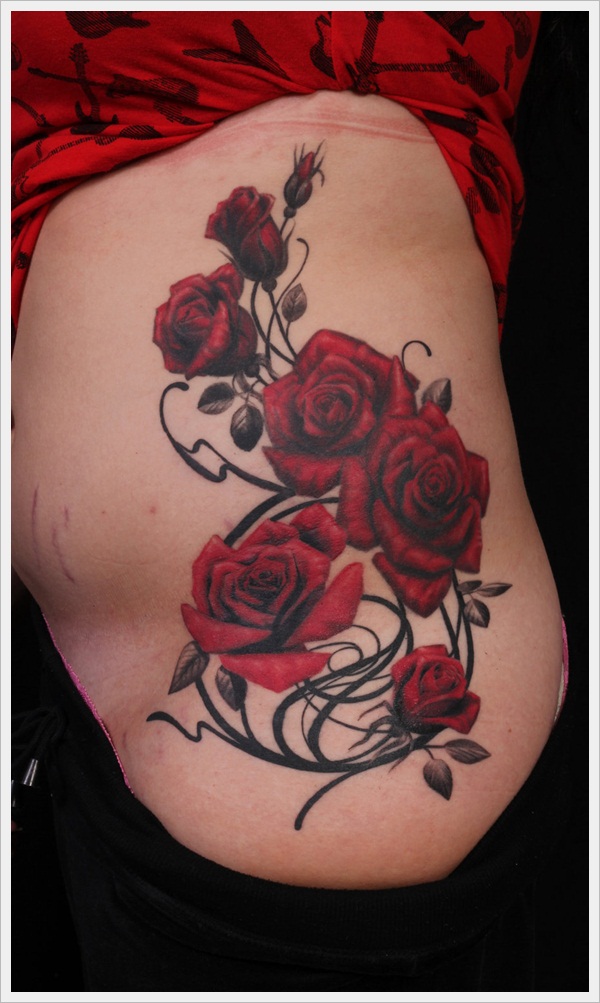 Roses with design