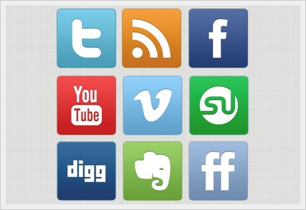 Slick But Clean Free Social Media Icon Set