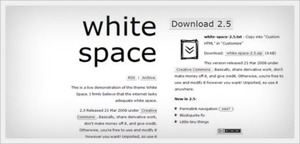 White Space Tumblr Theme