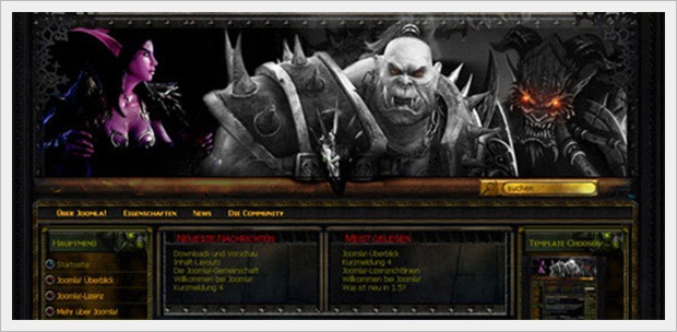 World of Warcraft Flash Joomla Template