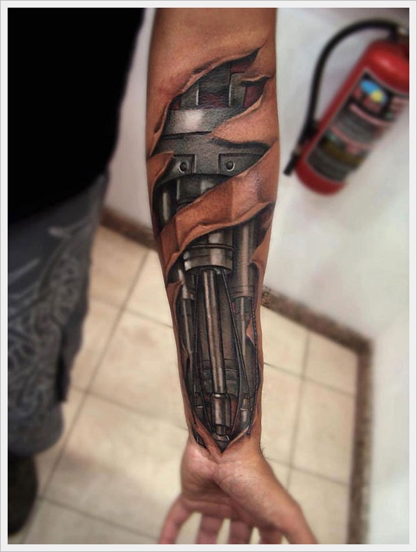 3D Tattoo Terminator Arm