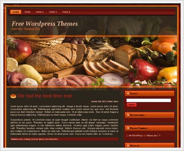 Cooking Secrets WordPress Theme