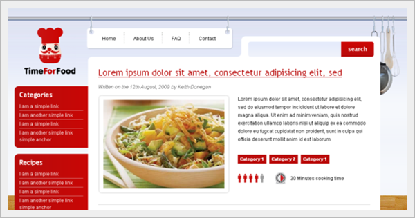 Time for Food for WordPress