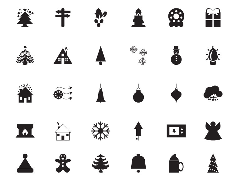 30 Free Christmas Vector Icons